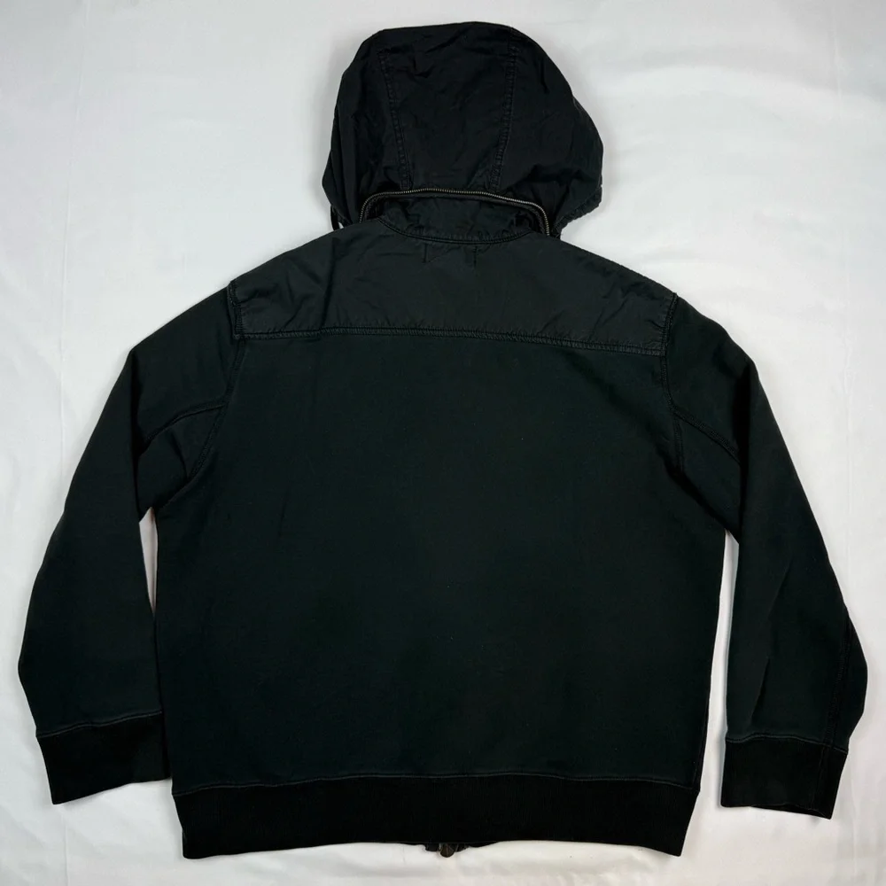 Vtg Polo Ralph Lauren Mens Hooded Navy Jacket XL Black Y2K Full Zip C7